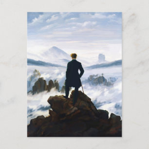 Wanderer above the Sea of Fog, Caspar D Friedrich Postcard