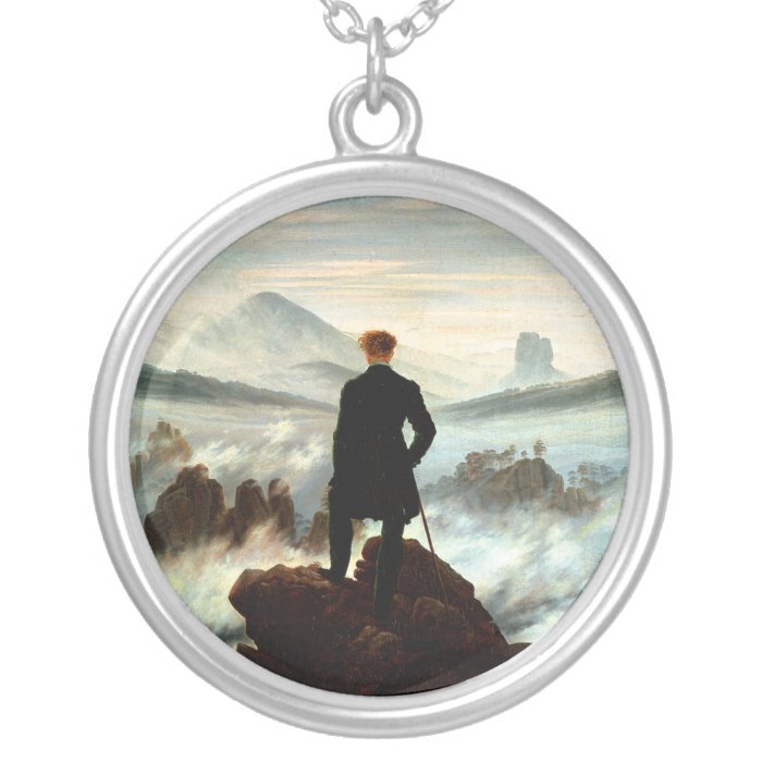 Wanderer Above the Sea of Fog, Caspar Friedrich Personalized Necklace