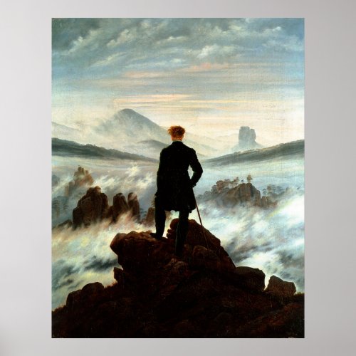 Wanderer Above the Sea of Fog Caspar Friedrich Poster