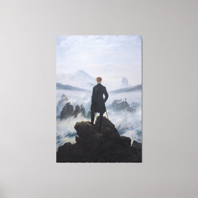 Wanderer Above The Sea of Fog / Friedrich Canvas Print (Front)