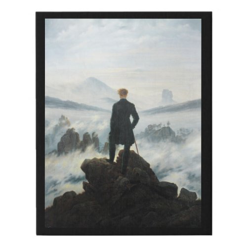 Wanderer above the Sea of Fog Friedrich Faux Canvas Print
