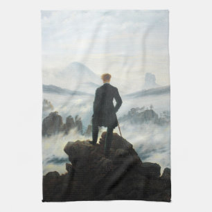 Wanderer above the Sea of Fog, Friedrich Kitchen Towel
