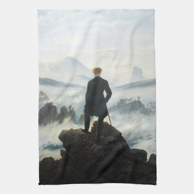 Wanderer above the Sea of Fog, Friedrich Kitchen Towel (Vertical)