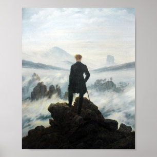 Wanderer above the Sea of Fog, Friedrich Poster