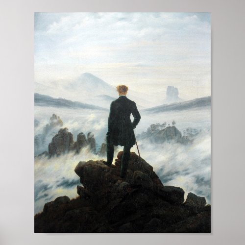 Wanderer above the Sea of Fog Friedrich Poster