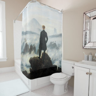 Wanderer above the Sea of Fog, Friedrich Shower Curtain