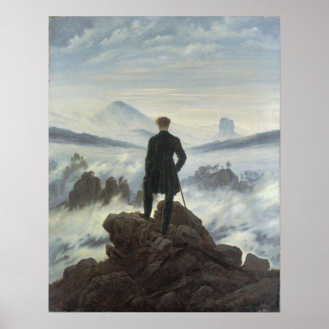 Wanderer Above the Sea of Fog - Large Poster (Front)