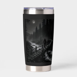 Wanderer Collection WO07 – Moonlit Wooden Bridge C Insulated Tumbler