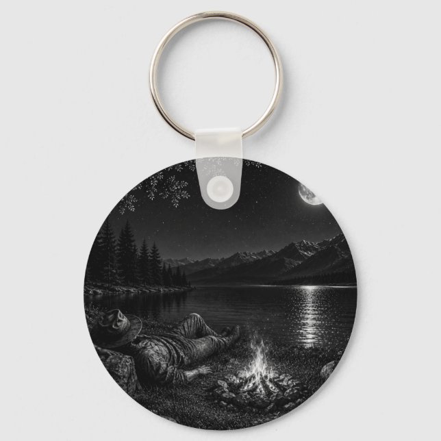 Wanderer Collection WO09 – Moonlit Camp Rest Keychain (Front)
