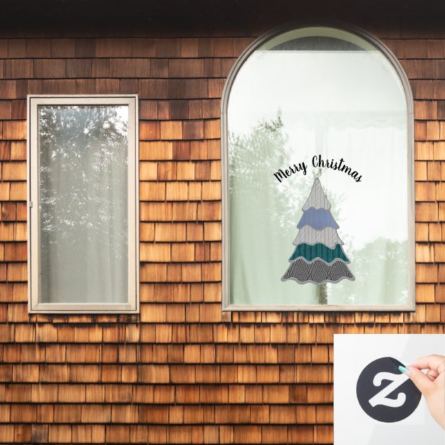 Wanderful Sweather Merry Christmas Tree Window Cling (Home Window)