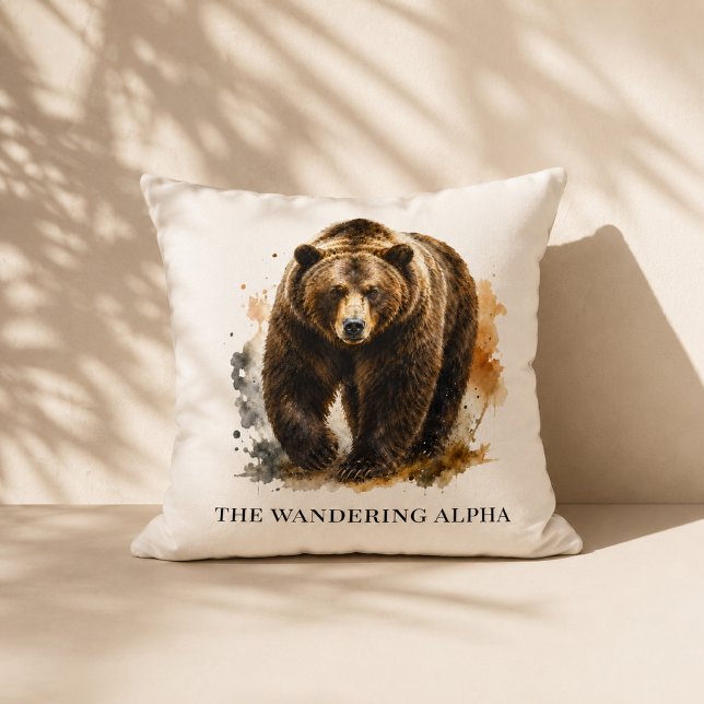 Wandering Alpha Mountain Lodge Accent Throw Pillow (Creator Uploaded)