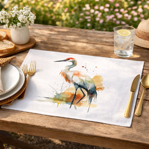Wandering Crane Cloth Placemat