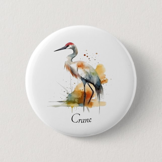 Wandering Crane, custom Button (Front)