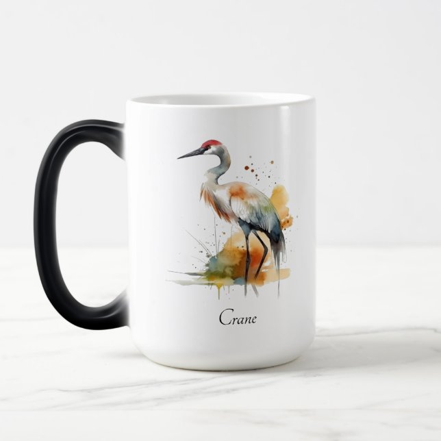 Wandering Crane, custom Color Morph Mug (Left)