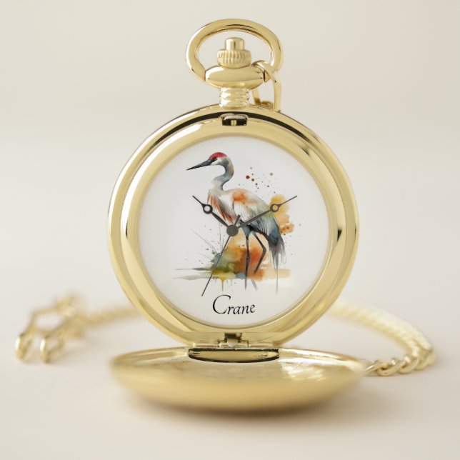 Wandering Crane, custom Pocket Watch (Inside)
