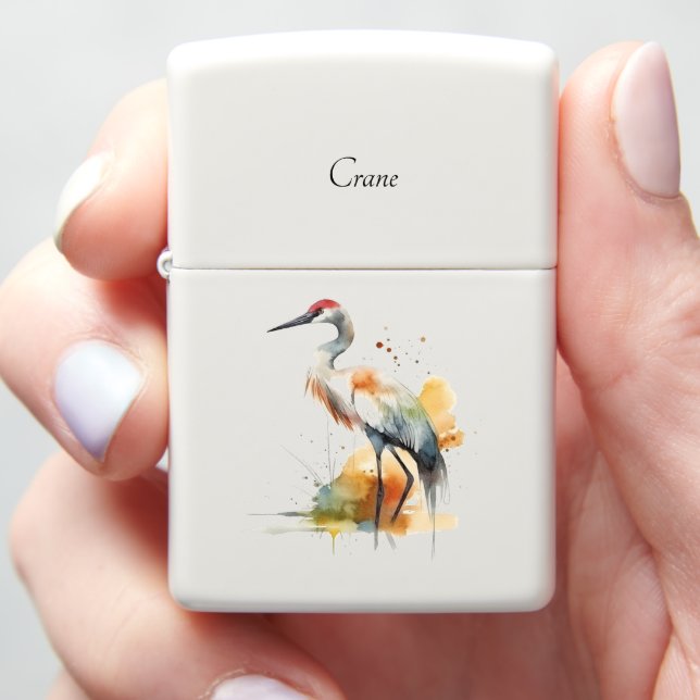 Wandering Crane, custom Zippo Lighter (In Hand)