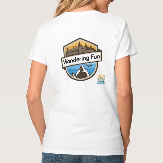 Wandering Fun Women's V-Neck Classic T-Shirt (Back)