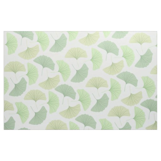 Wandering Green Ginkgo Fabric