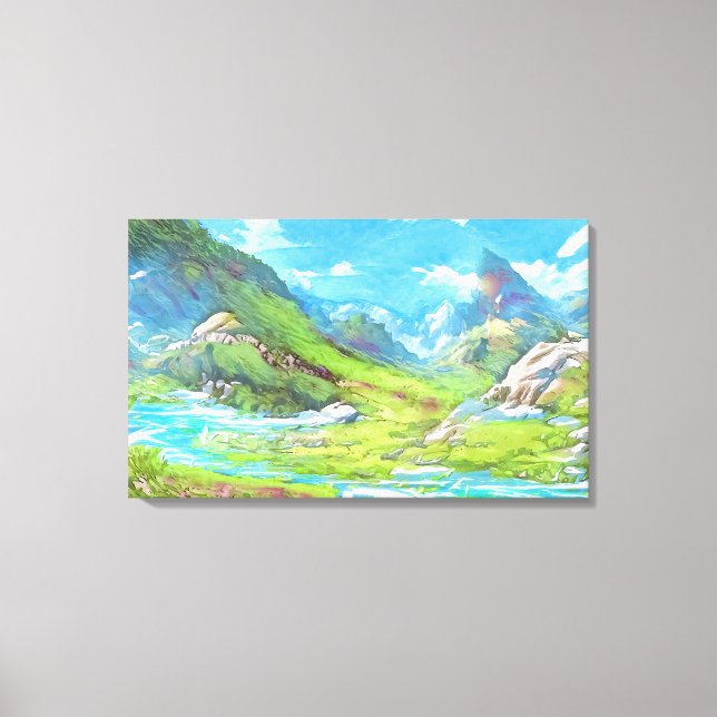 Wandering in the Mountains Canvas Print (Front)
