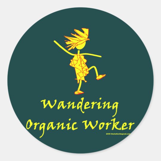 Wandering Organic Worker (WOOFER) Classic Round Sticker