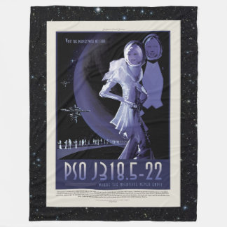 Wandering Planet advert space tourist vacation Fleece Blanket