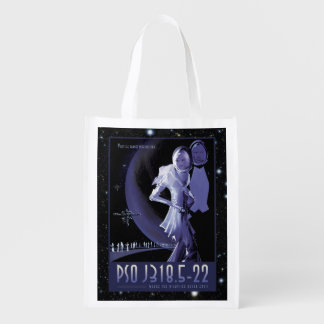 Wandering Planet advert space tourist vacation Grocery Bag