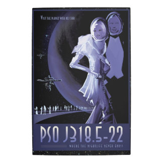 Wandering Planet advert space tourist vacation Metal Print