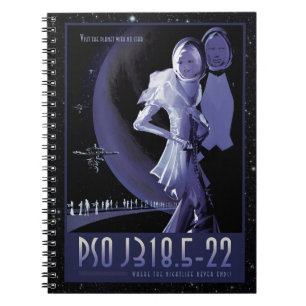 Wandering Planet advert space tourist vacation Notebook