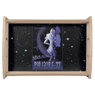 Wandering Planet advert space tourist vacation Serving Tray