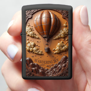 Wandering Sky Balloon Over Peaks Zippo Lighter