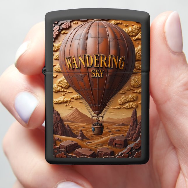 Wandering Sky Desert Rock Balloon Zippo Lighter (In Hand)