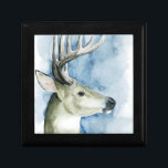 Wandering Stag - Watercolor Gift Box<br><div class="desc">Wandering Stag II by Grace Popp. Features a beautiful watercolor stag with a soft blue background.</div>