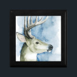 Wandering Stag - Watercolor Gift Box<br><div class="desc">Wandering Stag II by Grace Popp. Features a beautiful watercolor stag with a soft blue background.</div>