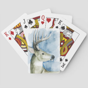 Wandering Stag - Watercolor Poker Cards