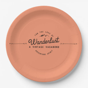 Wanderlust Adventure Camping Paper Plates