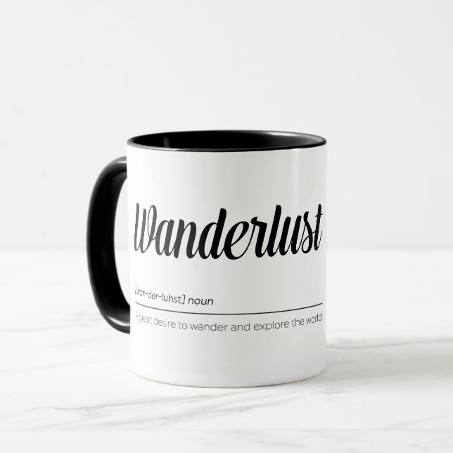 Wanderlust Definition Mug (Front Left)