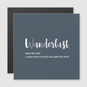 Wanderlust definition white grey blue colour (Front/Back)