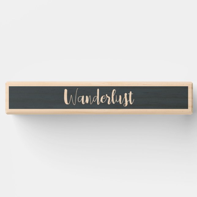 Wanderlust definition white grey blue colour  topple tower (Front)