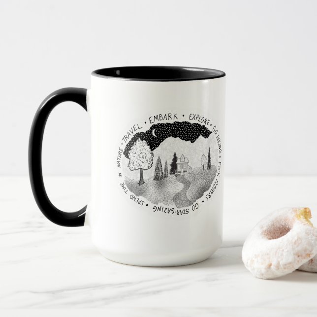 Wanderlust for Nature Lovers & Adventurers  Mug (With Donut)