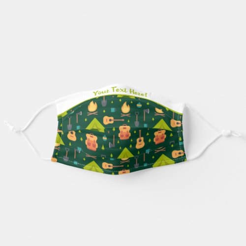 Wanderlust Happy Camping Dreams Pattern Adult Cloth Face Mask