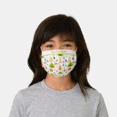 Wanderlust Happy Camping Dreams Pattern Kids' Cloth Face Mask (Worn)