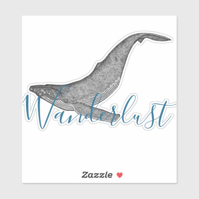 Wanderlust Humpback Whale Sticker (Sheet)