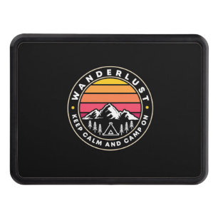 Wanderlust Keep Calm And Camp On Hitch Cover