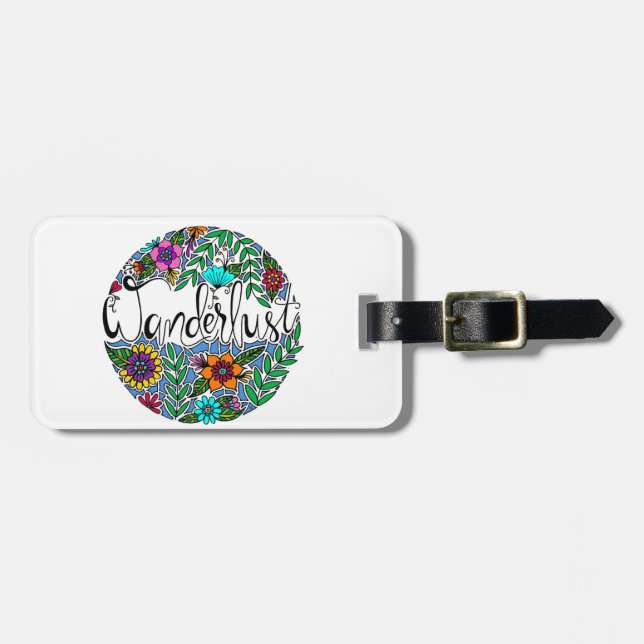 Wanderlust Luggage Tag (Front Horizontal)
