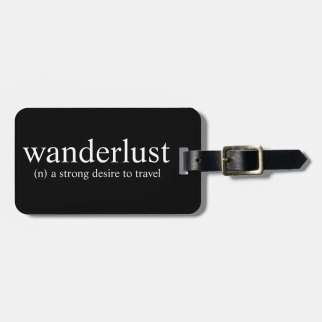 wanderlust luggage tag (Front Horizontal)
