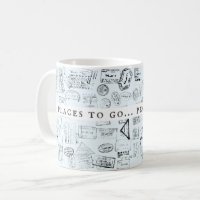 Coffee Mug - Travel Stamps