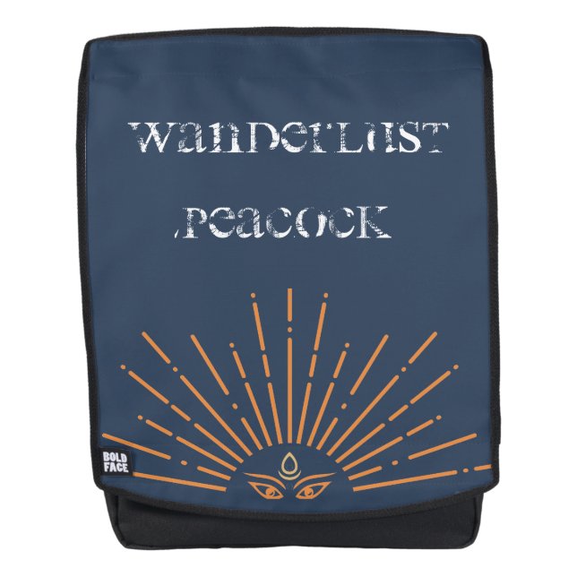 Wanderlust Peacock Backpack (Front)