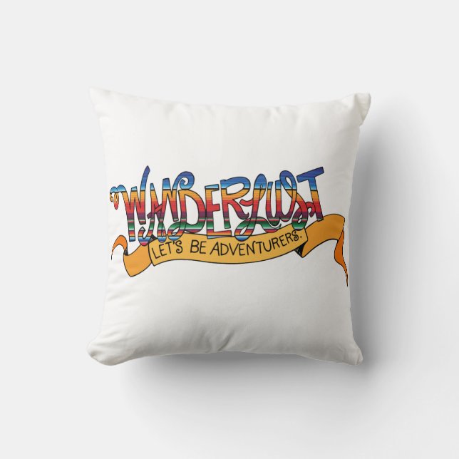 Wanderlust Pillow (Front)