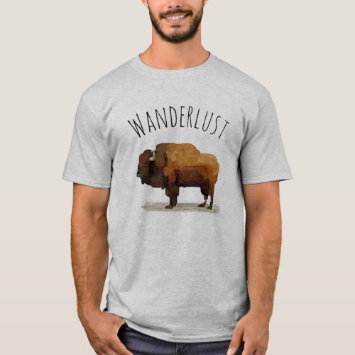 WANDERLUST T_Shirt American Buffalo Bison T_Shirt