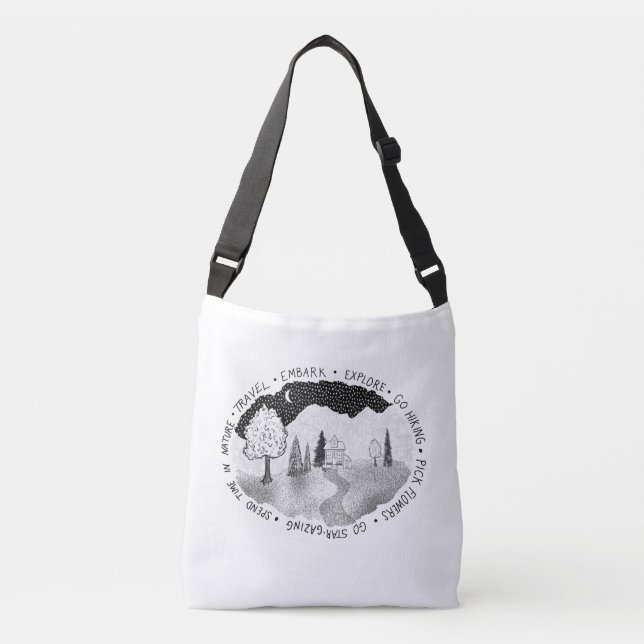 Wanderlust Tote for Nature Lovers & Adventurers (Front)